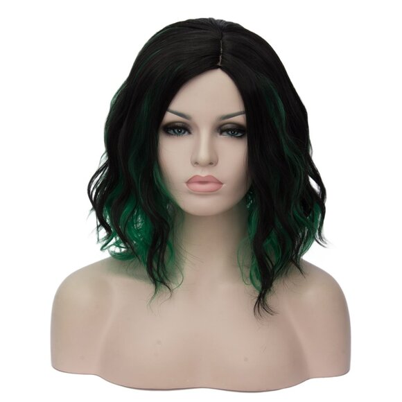 Women Girls Short Curly Bob Wavy Wig Body Wave Cosplay Daily Party Wigs - Picture 1 of 4